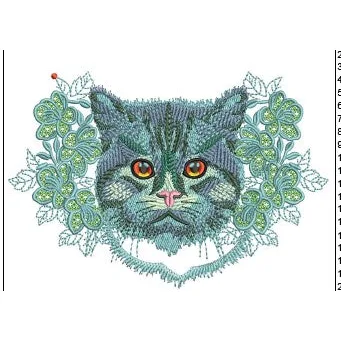 Cat Embroidery Design