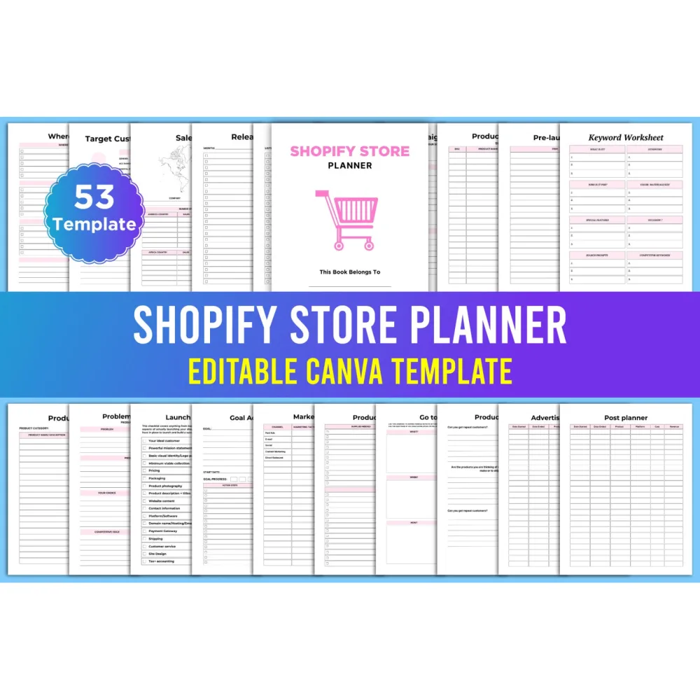 Editable Shopify Store Planner
