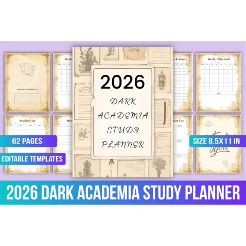 Dark Academia Study Planner