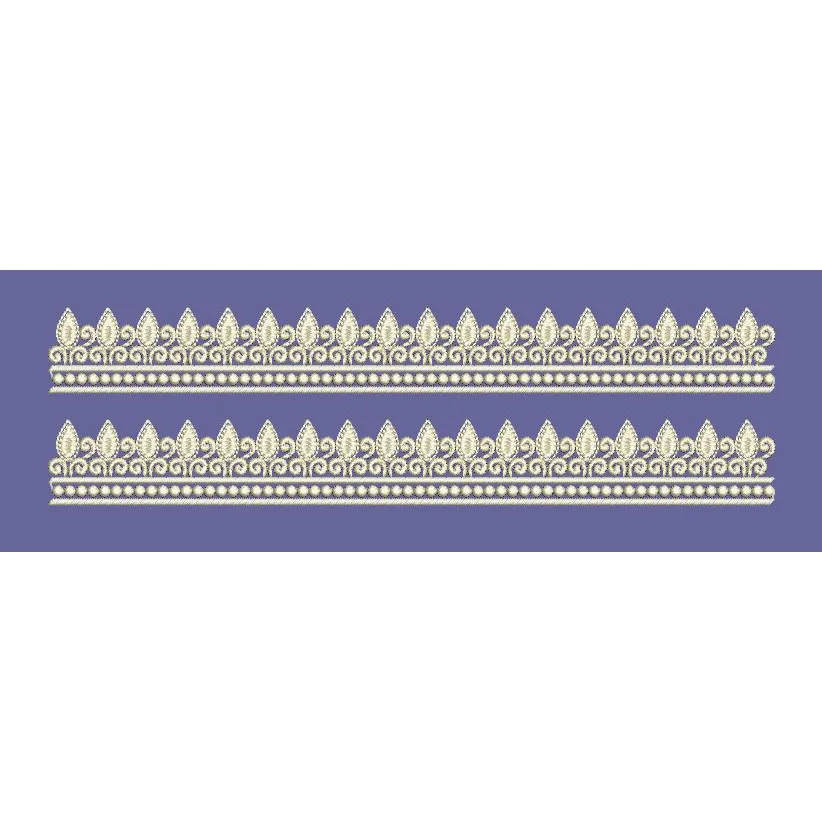 Leafy Vine Delicate Trim Embroidery Design