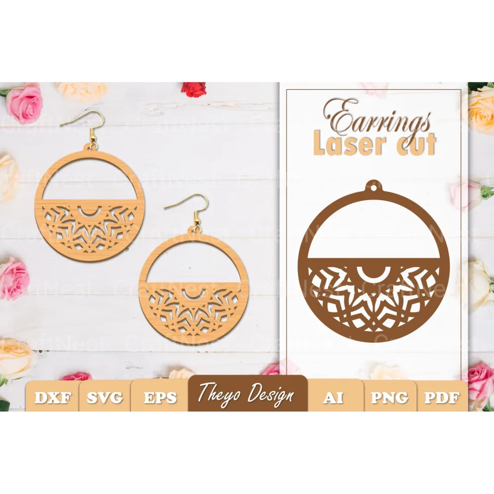 Earrings Mandala SVG Bundle