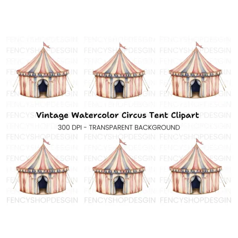 Circus Tent Clipart Bundle