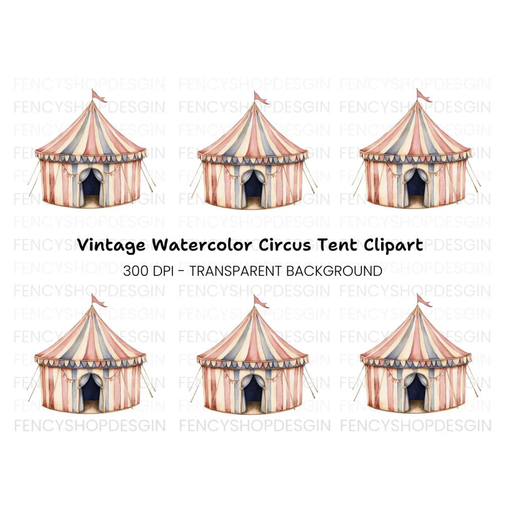 Circus Tent Clipart Bundle