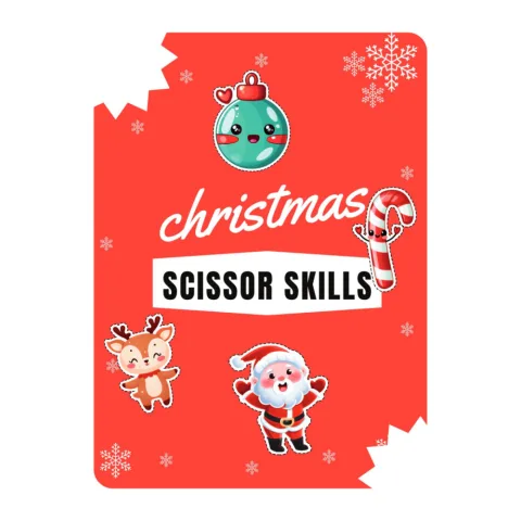 Colorful Christmas Scissor Skills Cutting Activities