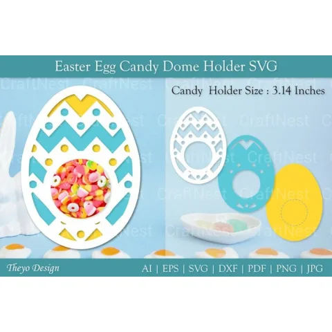 Easter Candy Dome Holder SVG Bundle