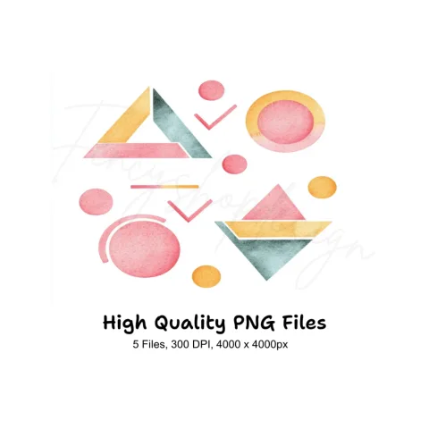 Abstract Geometric Shapes Clipart Bundle