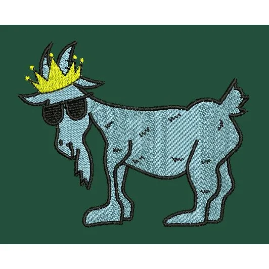 Cool Goat Embroidery Design