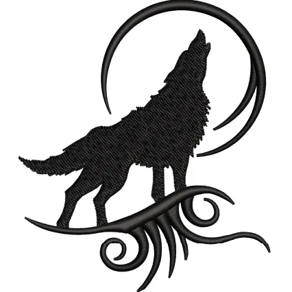 Wolf Embroidery Design