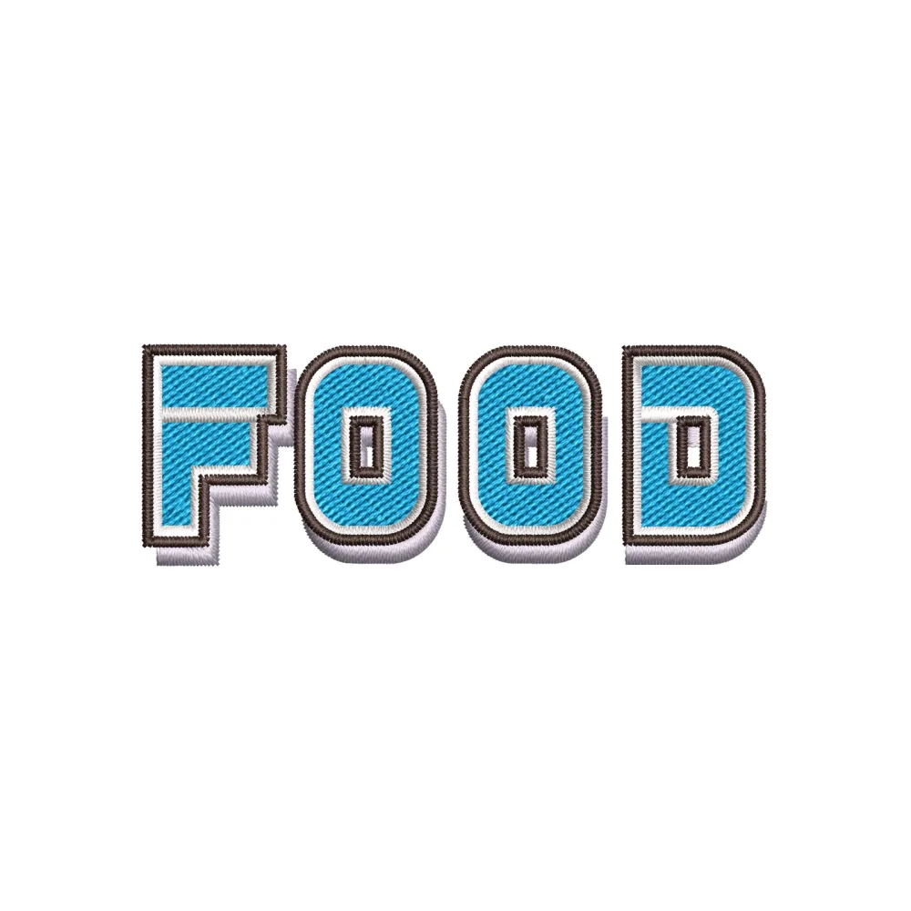 Foodie Embroidery Design