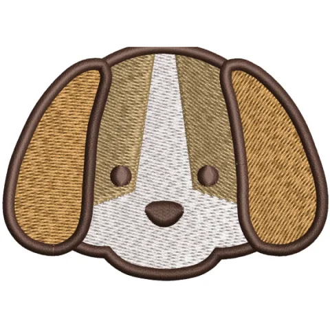 Dog Face Embroidery Design