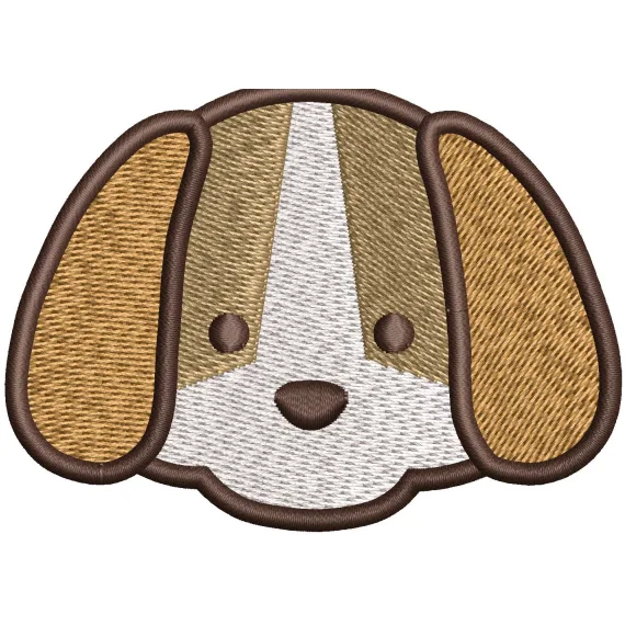 Dog Face Embroidery Design