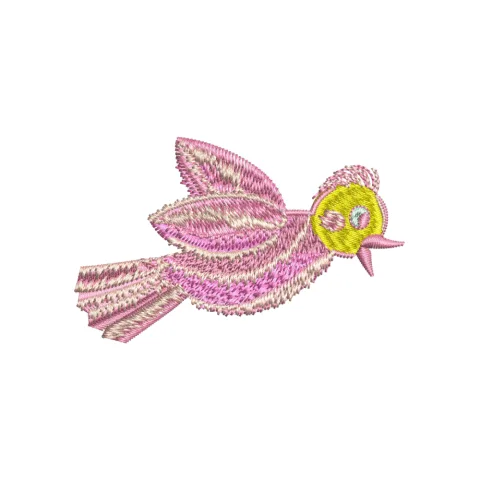 Fluffy Bird Embroidery Design