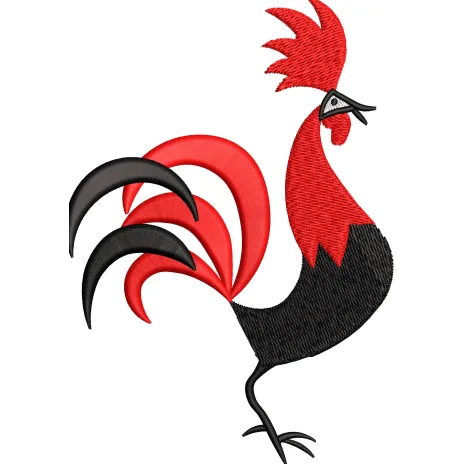 Roster Embroidery Design