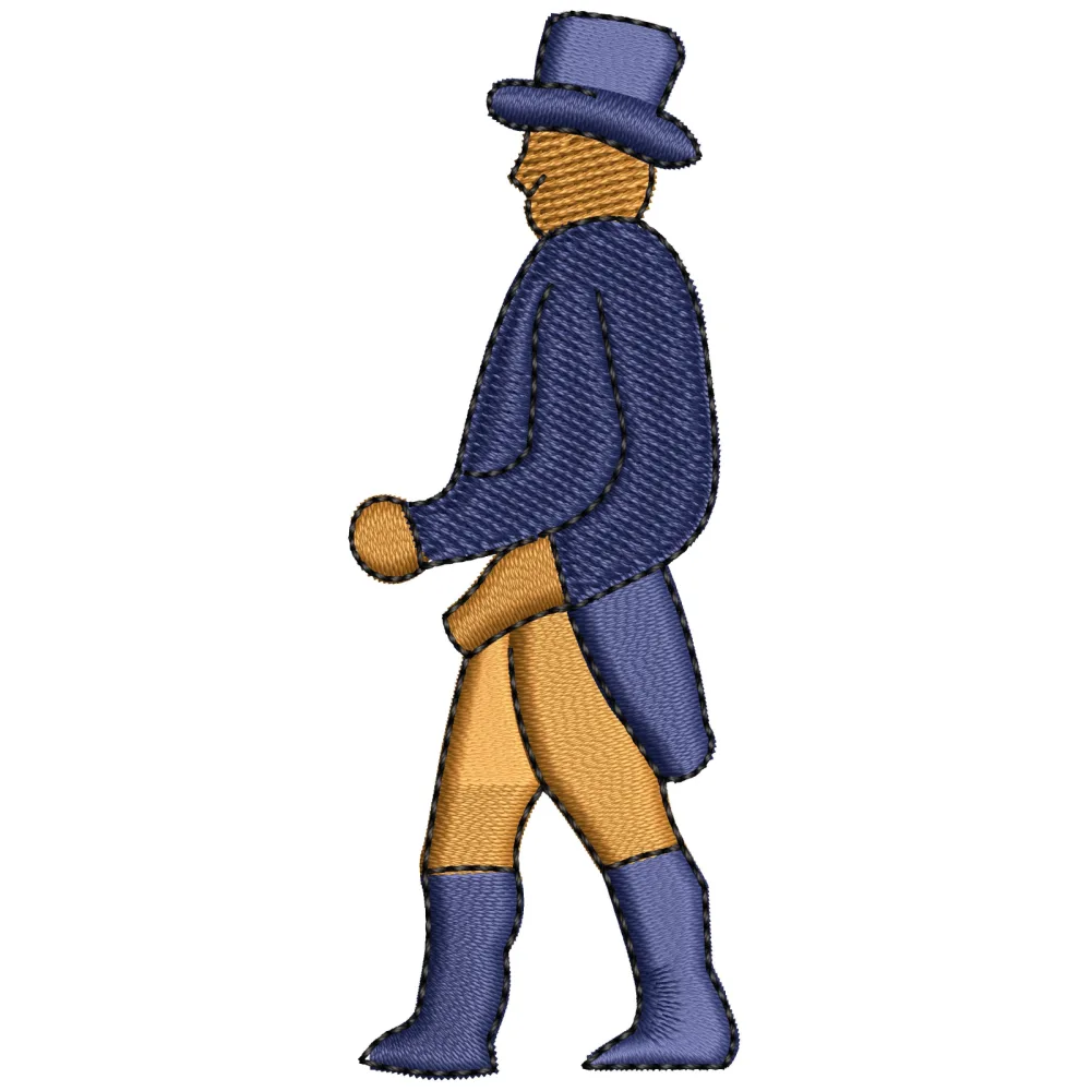 English Man Embroidery Design