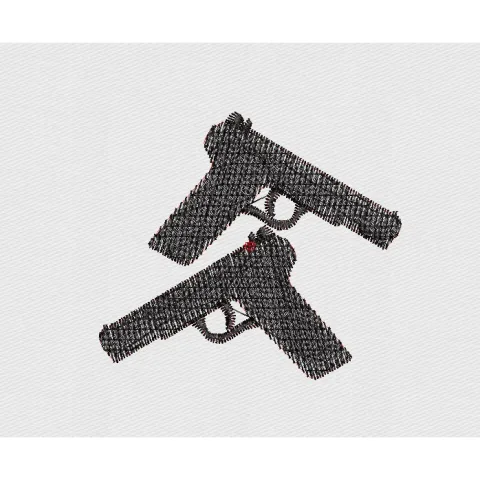 Guns Embroidery Design