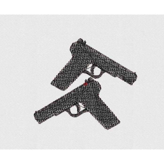 Guns Embroidery Design