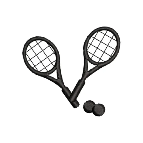 Tennis Embroidery Design