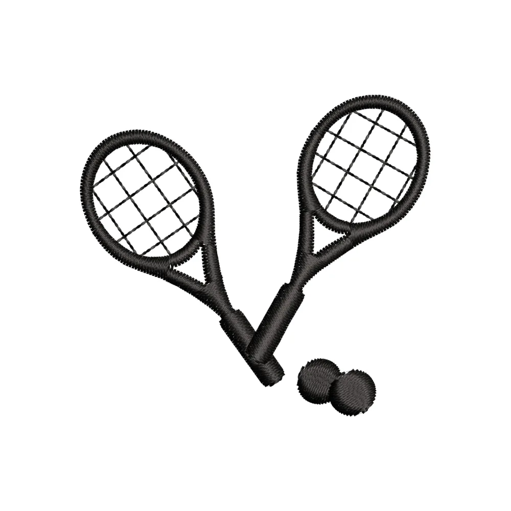 Tennis Embroidery Design