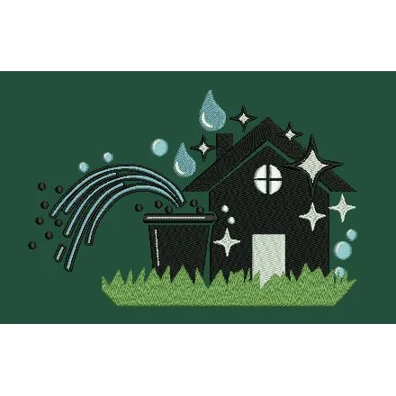 Home Black Colour Embroidery Design