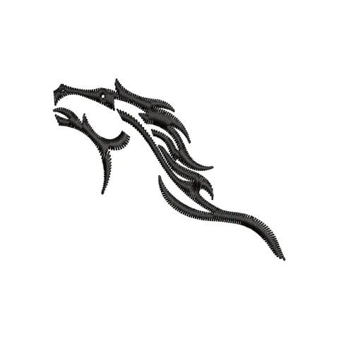 Hyena Head Embroidery Design