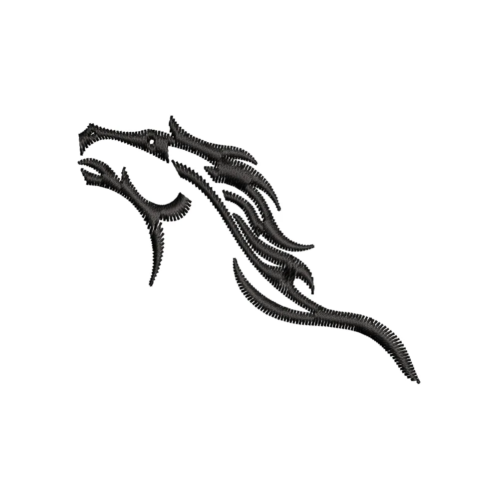 Hyena Head Embroidery Design