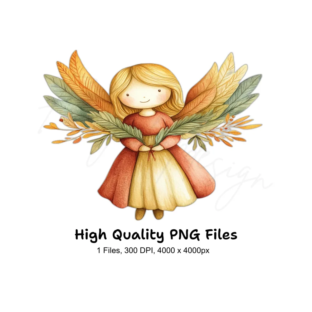 Autumn Angel Clipart Bundle