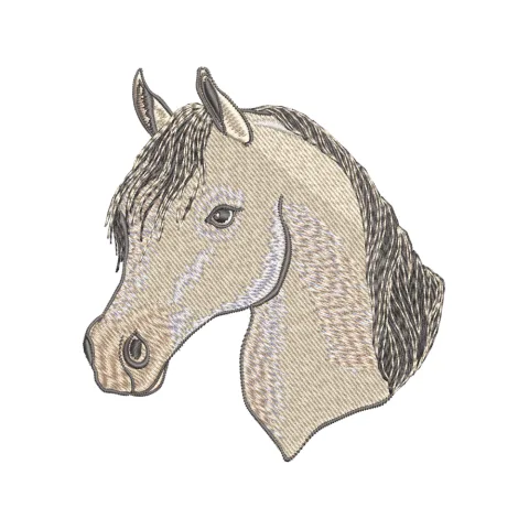 Horse Head Embroidery Design