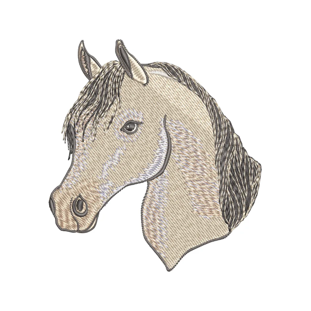 Horse Head Embroidery Design