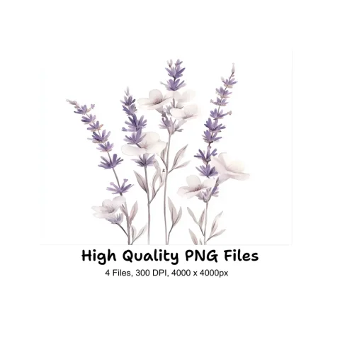 Lavender Clipart Bundle