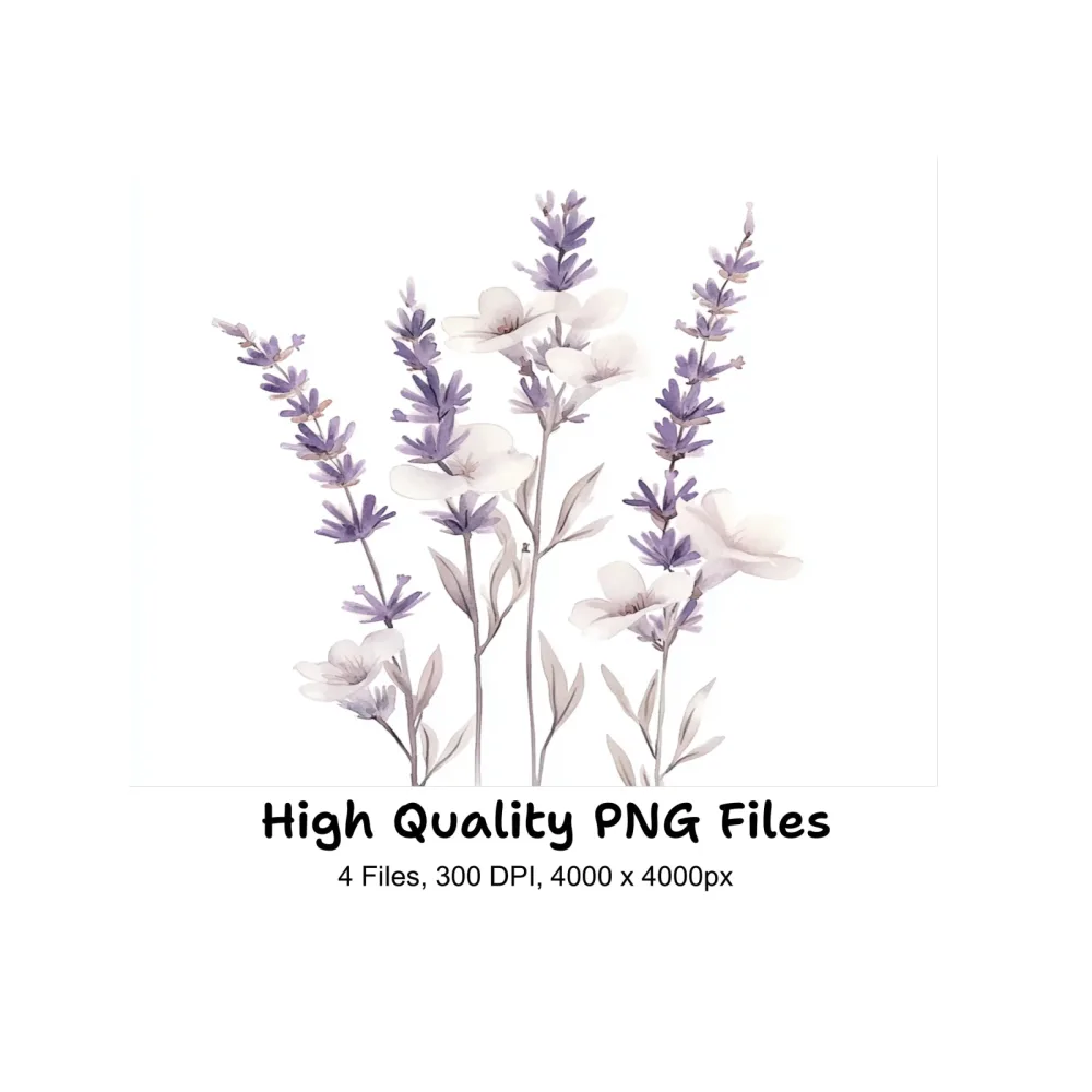 Lavender Clipart Bundle