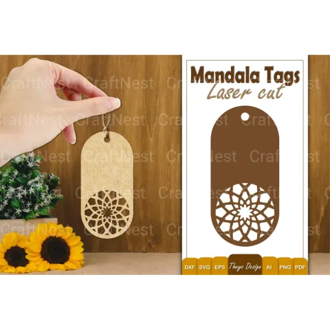 Mandala Tags SVG Bundle Collection