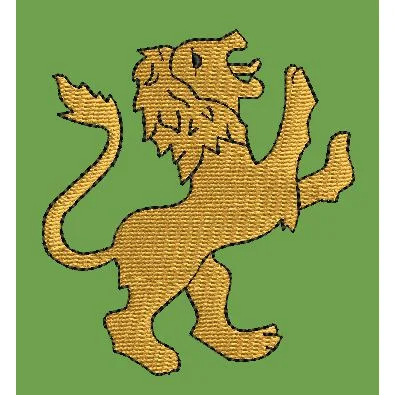 Golden Lion Embroidery Design