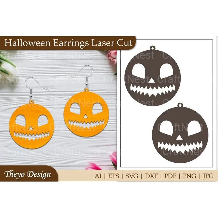 Halloween Earrings SVG Bundle