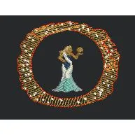 Celestial Gown Emblem Embroidery Design