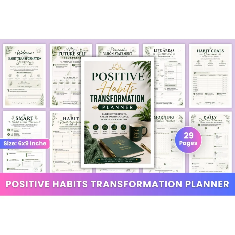 Positive Habits Transformation Planner