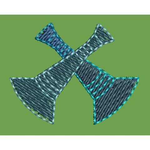 Interlaced Bugles Embroidery Design