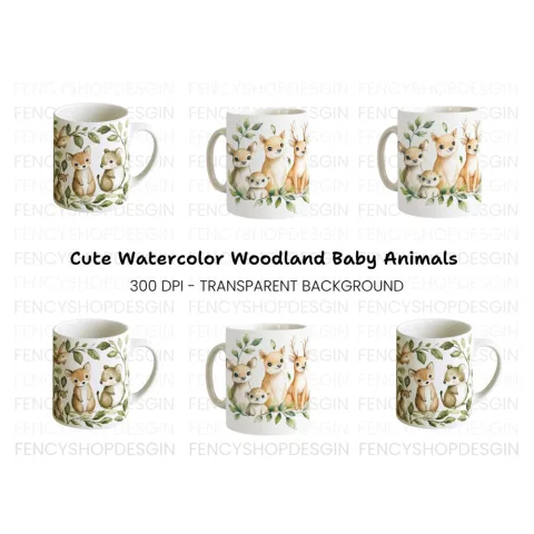 Cute Forest Animals Clipart Bundle
