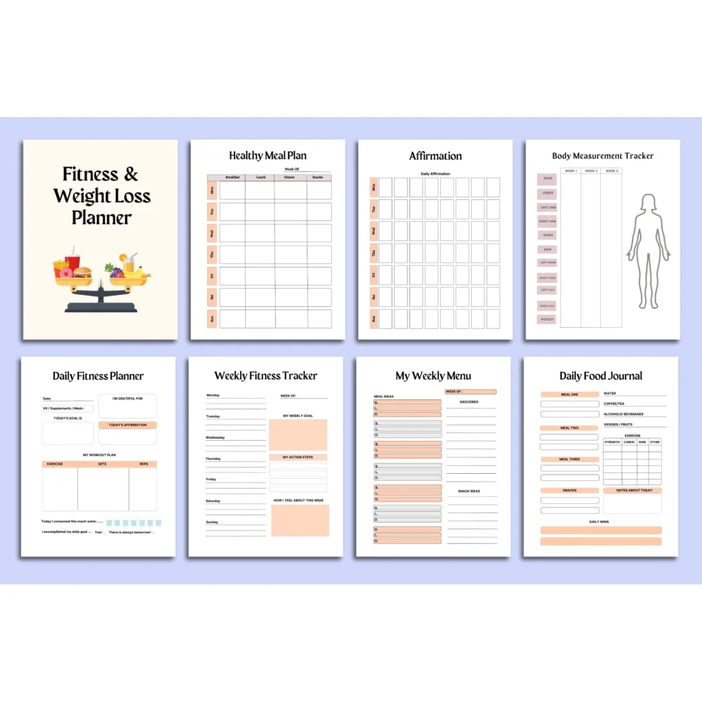 Fitness Weight Loss Planner