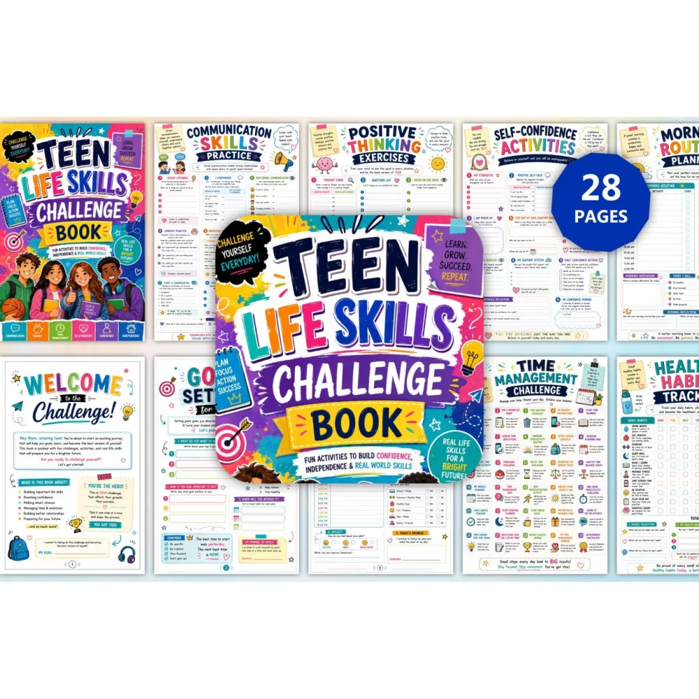 Teen Life Skills Challenge Book