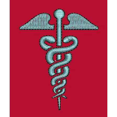 Medical Snake Embroidery Design
