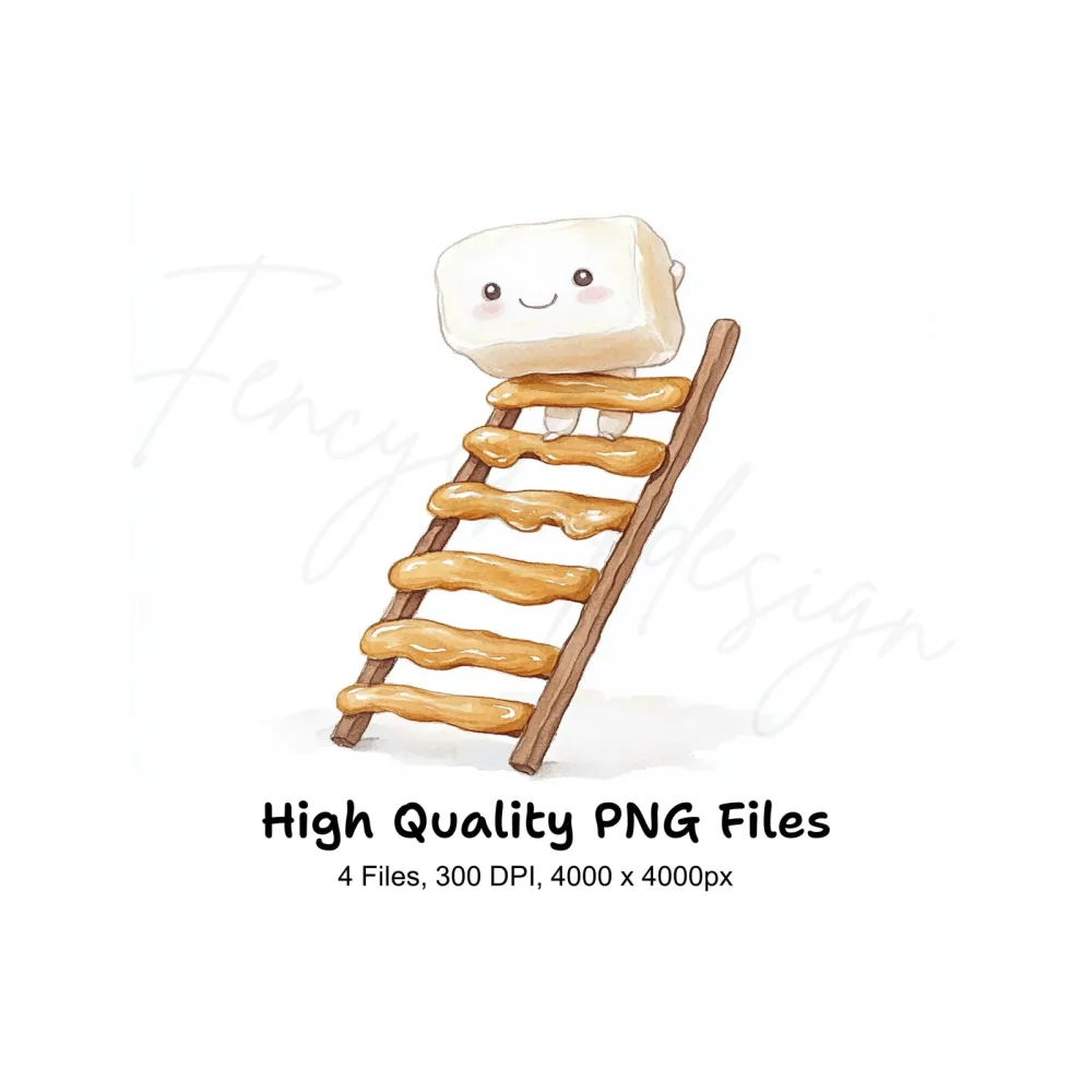Adorable Marshmallow Ladder Clipart Bundle