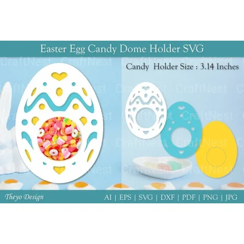 Easter Candy Dome Holder SVG