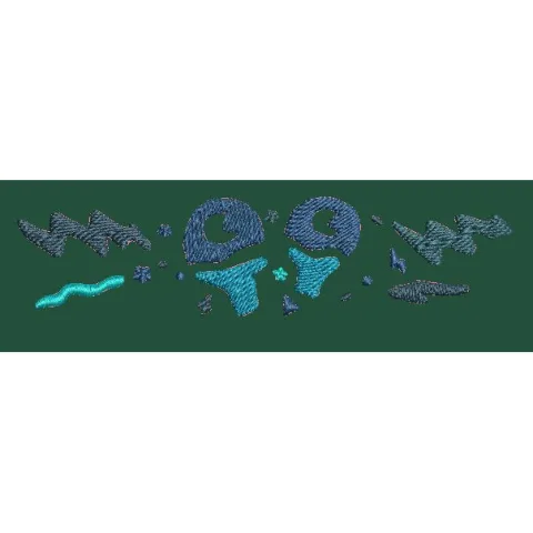 Abstract Shape Embroidery Design