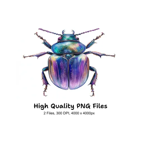 Vibrant Jewel Beetle Clipart Bundle