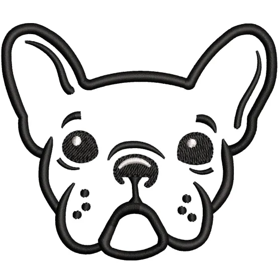 Dog Face Embroidery Design