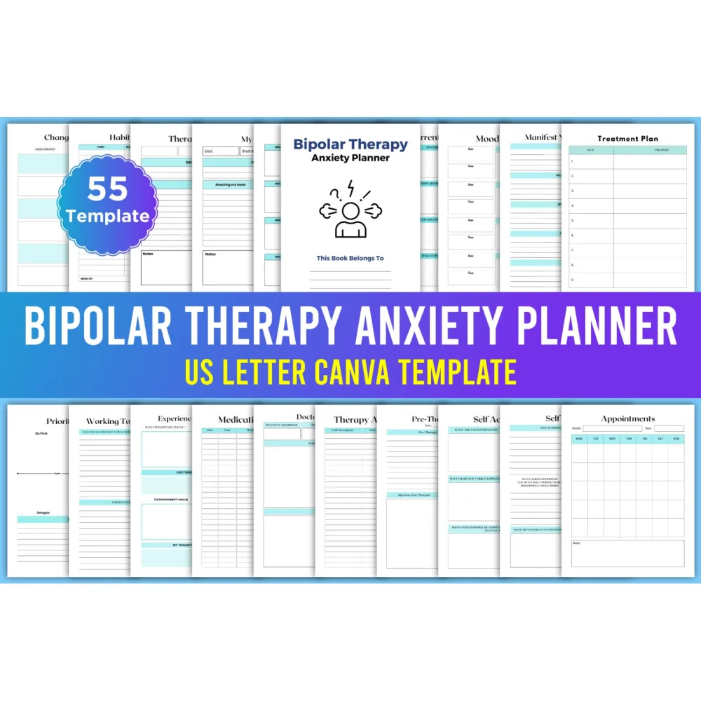 Bipolar Therapy Anxiety Planner