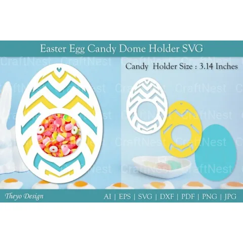 Easter Candy Dome Holder SVG Bundle