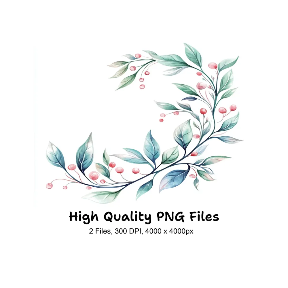 Floral Corner Clipart Bundle