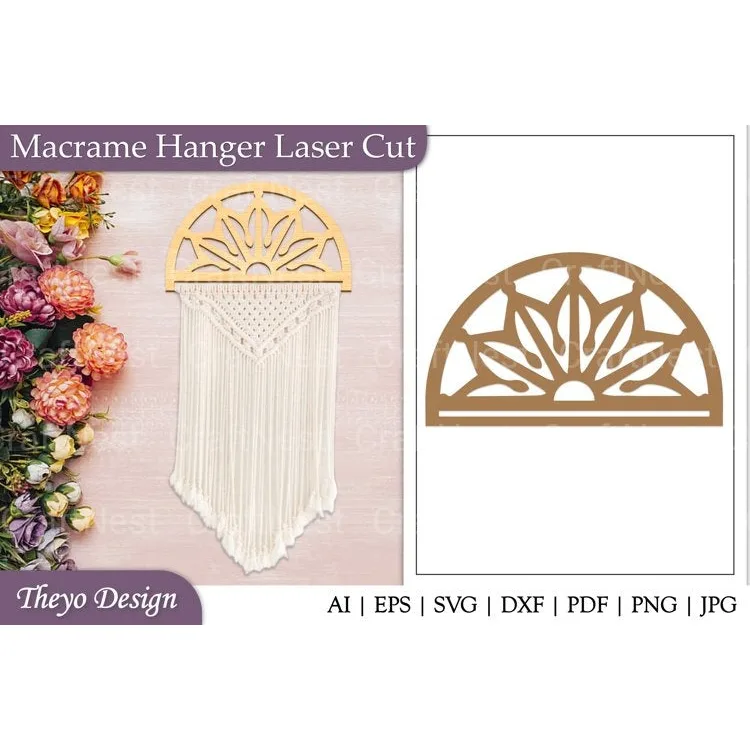 Macrame Hanger Laser Cut SVG Bundle