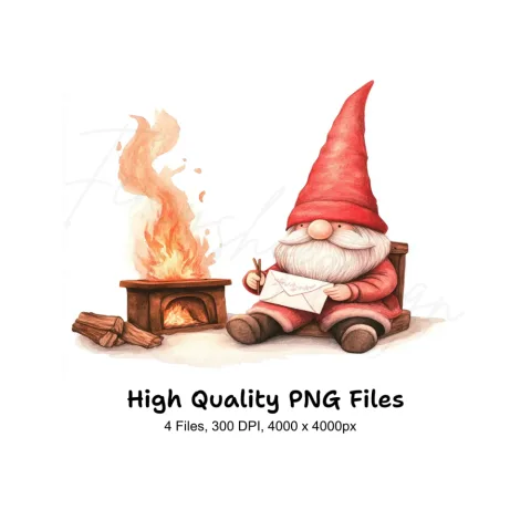 Christmas Gnomes Alphabet Clipart Bundle